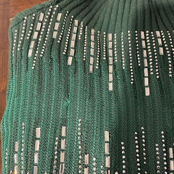 Boston Proper Embellished Illusion Mock Neck Sweater Size XXS - Picture 14 of 14